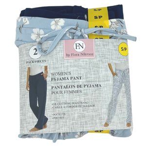 Flora Nikrooz Women's Pyjama Pant Set | 2 Pack | Blue | Size S
